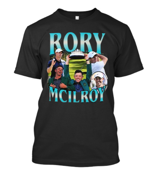 Rory McIlroy Golf Champion Trophy Celebration Collage T-Shirt