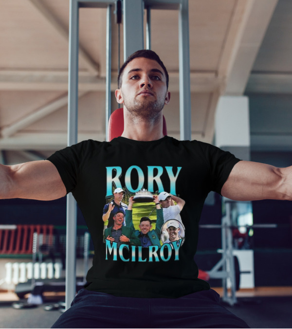 Rory McIlroy Golf Champion Trophy Celebration Collage T-Shirt