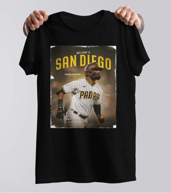 Welcome To San Diego Jason Heyward Padres Signature Promotion T-Shirt