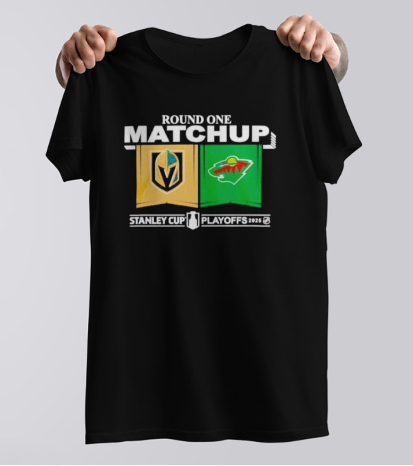 Round One Matchup Vegas Golden Knights Vs Minnesota Wild Stanley Cup Playoffs 2025 T-Shirt