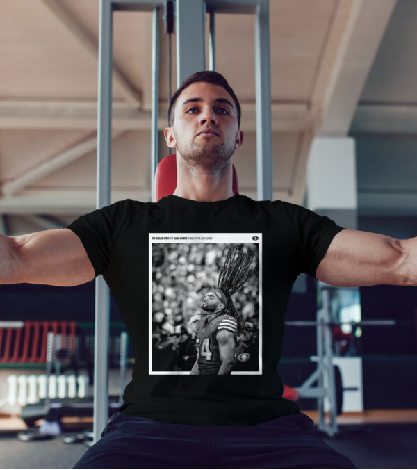 San Francisco 49ers Fred Warner The Sideline Story Top Black And White Images Of The 2024 Season T-Shirt