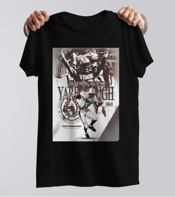 Ryan Yarborough College Football Hall Of Fame Inductee 2025 Wyoming 1990-93 T-Shirt