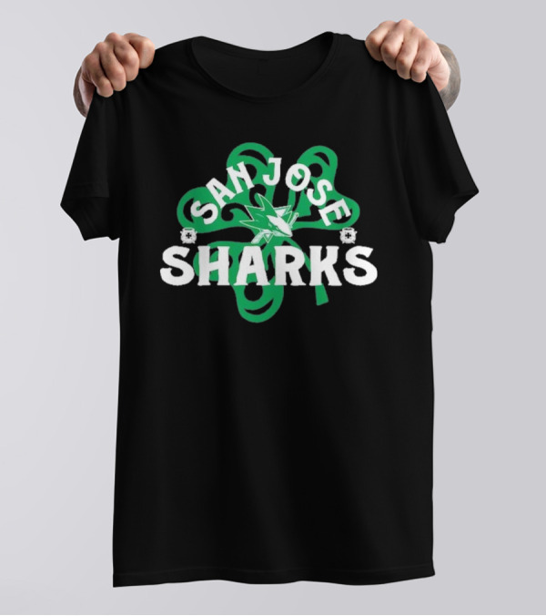 San Jose Sharks St. Patrick's Day Shamrock T-Shirt