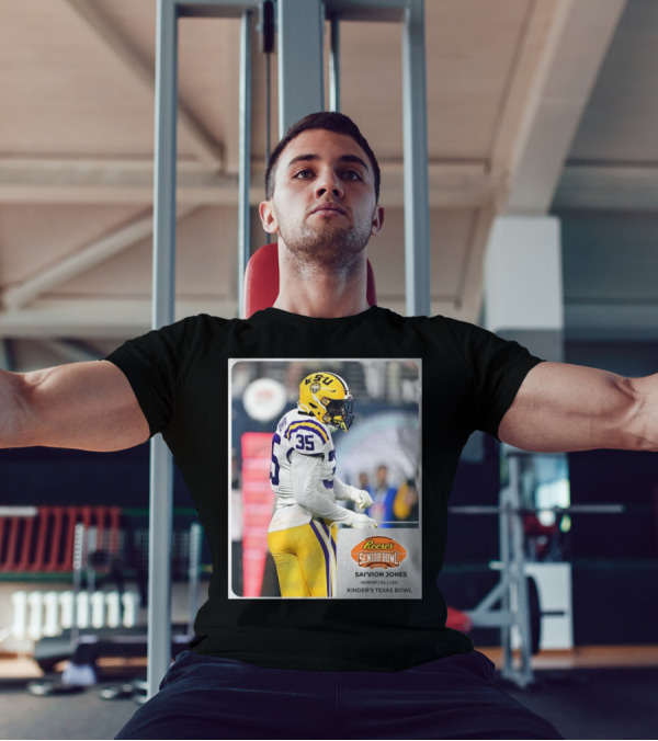 LSU Football Sai’vion Jones Senior DL Reese’s Senior Bowl Kinder’s Texas Bowl T-Shirt