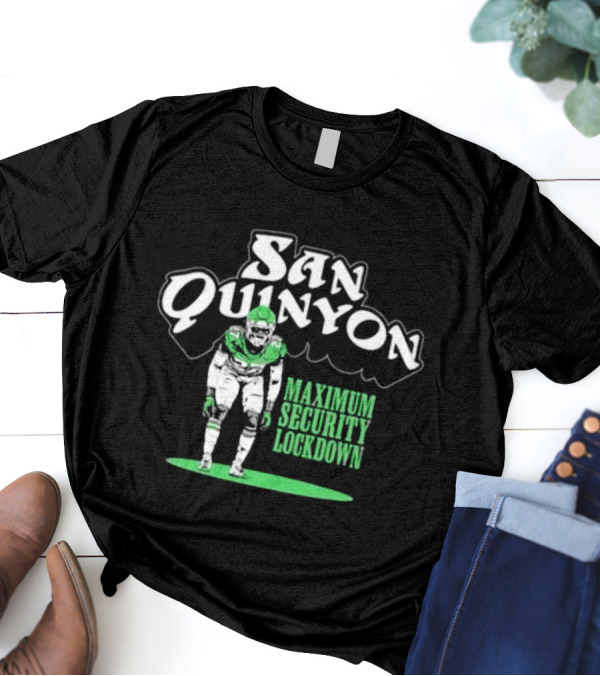 San Quinyon Maximum Security Lockdown Football Player T-Shirt