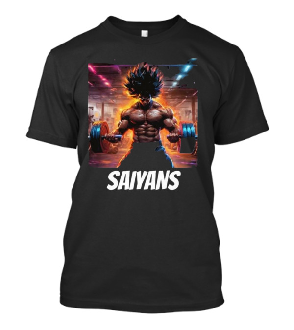 Saiyans Lifting Weights Hyperbolic Gym Training T-Shirt