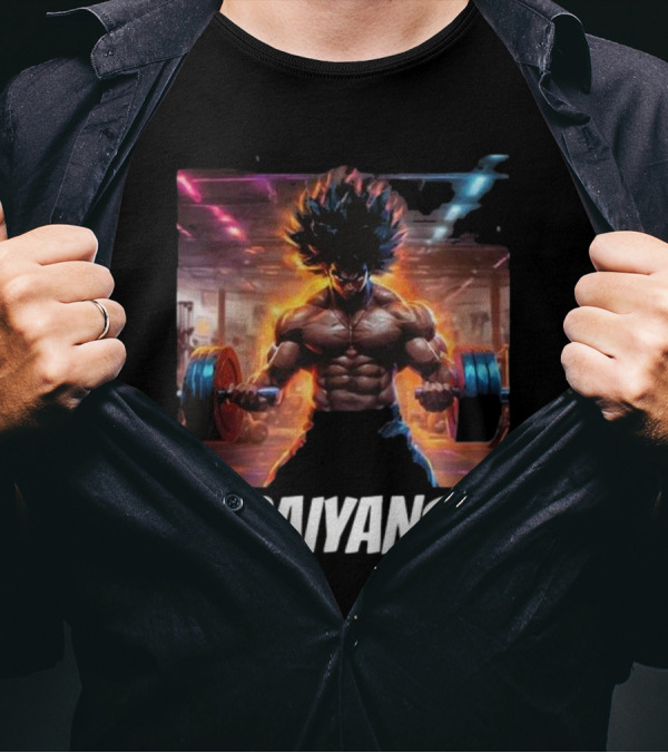 Saiyans Lifting Weights Hyperbolic Gym Training T-Shirt