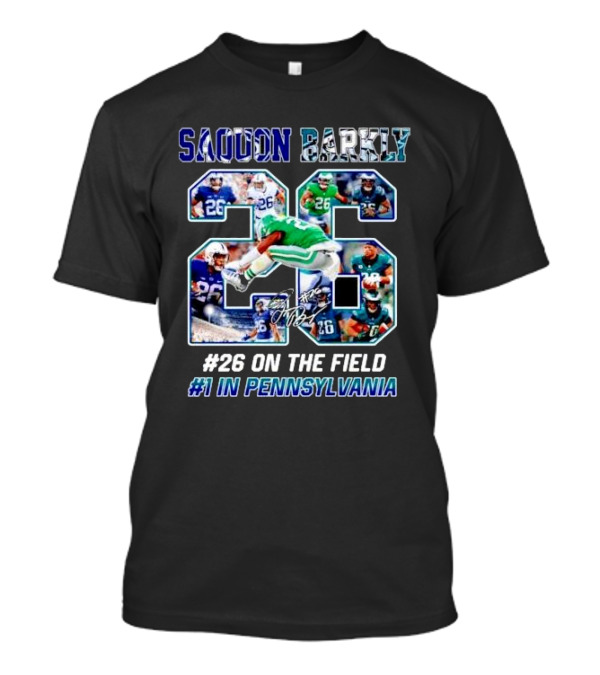 Saquon Barkley 26 On The Field 1 In Pennsylvania Sports Tribute T-Shirt