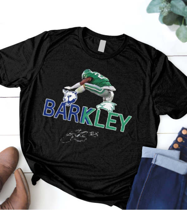 Saquon Barkley Penn State Eagles Hurdle Signature Jump T-Shirt