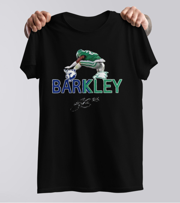Saquon Barkley Penn State Eagles Hurdle Signature Jump T-Shirt