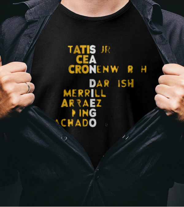 San Diego 2025 Tatis Jr Machado Darvish Merrill Arraez Cronenworth Engel黄 T-Shirt