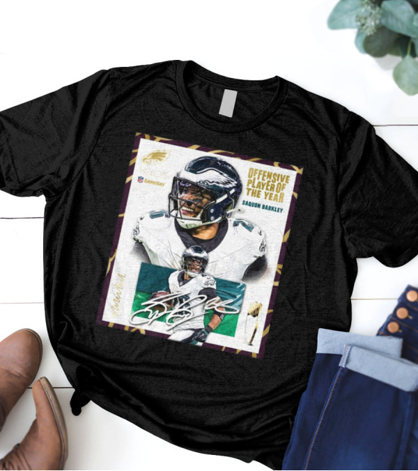 Philadelphia Eagles Saquon Barkley 2024 NFL Honors Gameday Offensive Player Of The Year Signature T-Shirt
