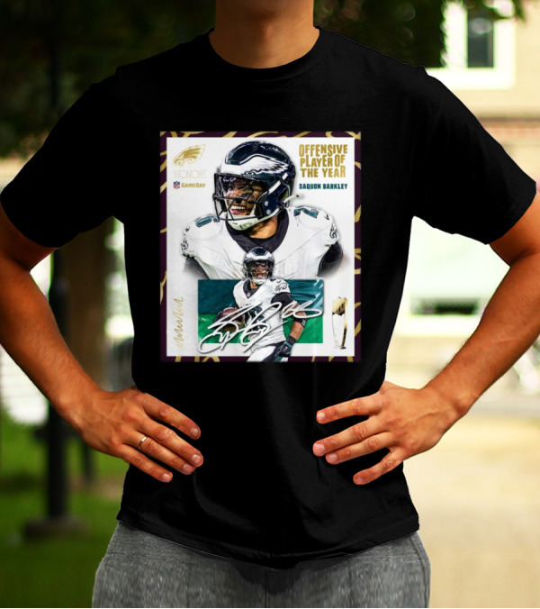 Philadelphia Eagles Saquon Barkley 2024 NFL Honors Gameday Offensive Player Of The Year Signature T-Shirt