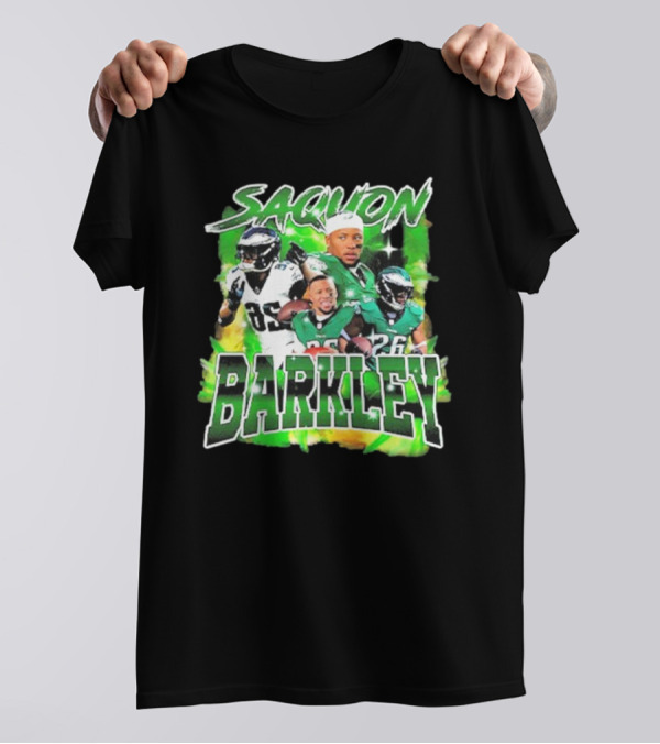 Saquon Barkley Dynamic Football Montage T-Shirt