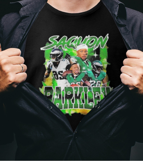 Saquon Barkley Dynamic Football Montage T-Shirt