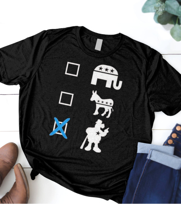 Schwarbocrat Philitical Aphiliation Elephant Donkey Duck Star Boxes T-Shirt