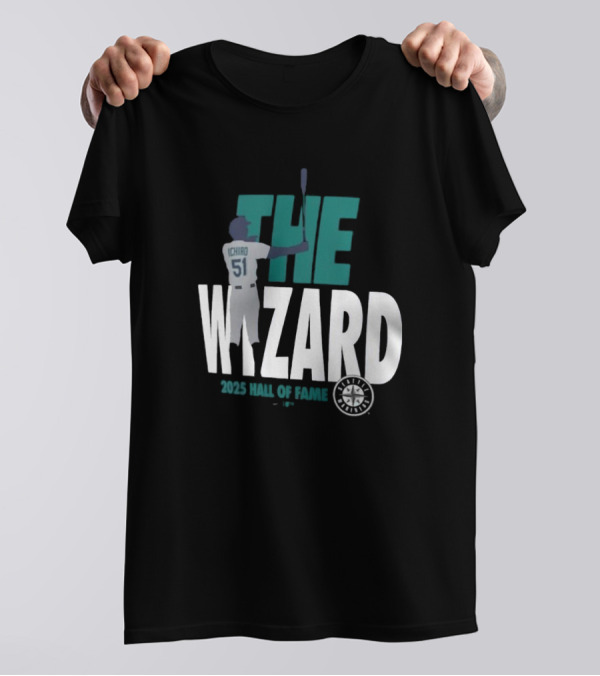 Seattle Mariners Ichiro 51 The Wizard 2025 Hall Of Fame Legend T-Shirt