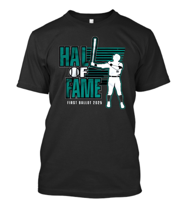Seattle Mariners Ichiro Suzuki Hall Of Fame First Ballot 2025 Number 51 T-Shirt