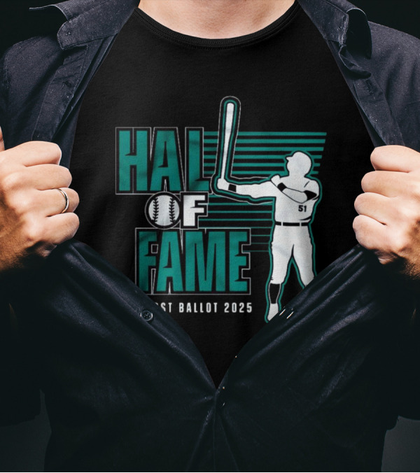 Seattle Mariners Ichiro Suzuki Hall Of Fame First Ballot 2025 Number 51 T-Shirt