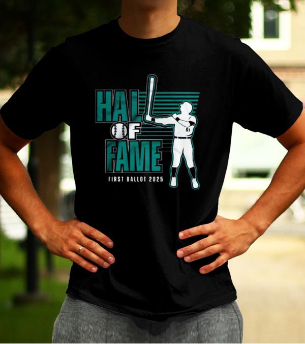 Seattle Mariners Ichiro Suzuki Hall Of Fame First Ballot 2025 Number 51 T-Shirt