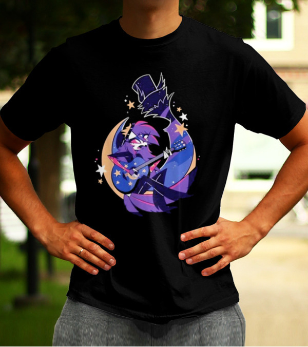 Sharkrobot I Will Be Okay Celestial Guitarist Fox In Top Hat With Stars And Moon T-Shirt