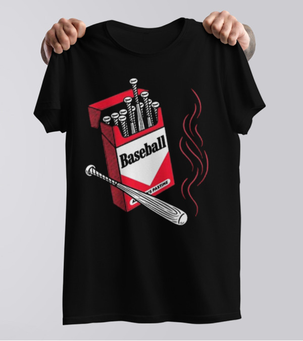 Smoking Barrels Baseball Parody Pack With Bats And Steam Imagery T-Shirt