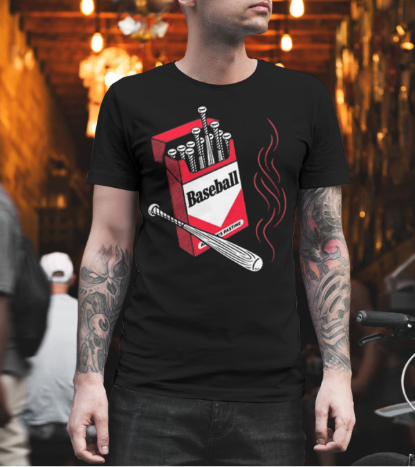 Smoking Barrels Baseball Parody Pack With Bats And Steam Imagery T-Shirt