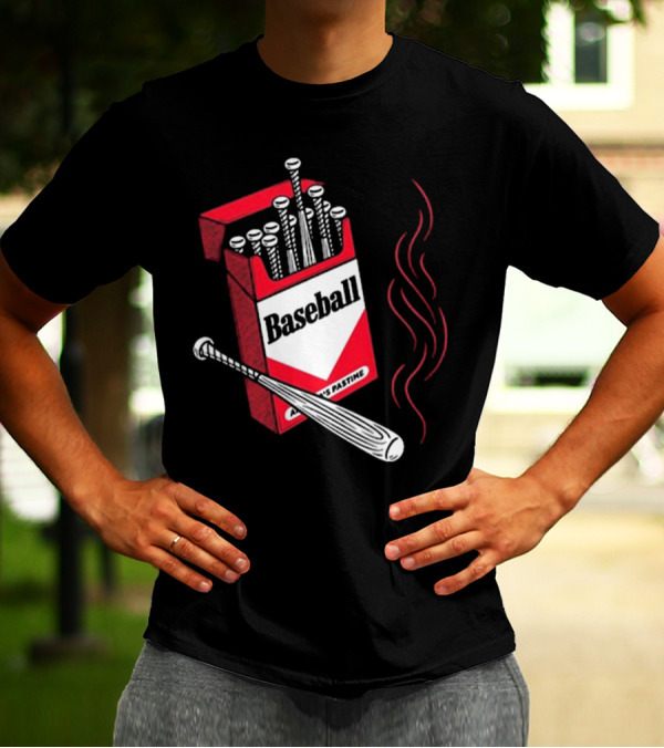 Smoking Barrels Baseball Parody Pack With Bats And Steam Imagery T-Shirt