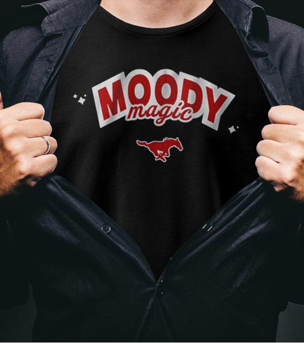 Moody Magic SMU Volleyball Mustang Icon T-Shirt