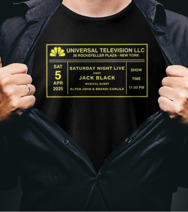 Universal Television LLC Saturday Night Live Apr 5 Jack Black Elton John Brandi Carlile 11:30 PM T-Shirt