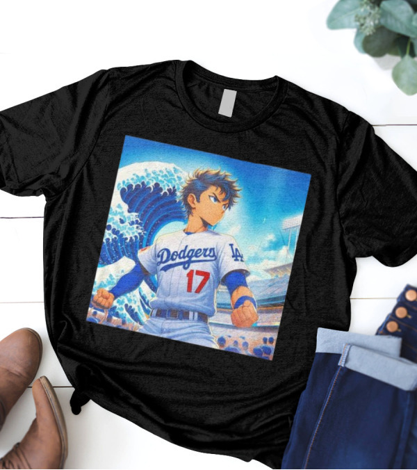 Shohei Ohtani Los Angeles Dodgers Anime Wave Stadium Scene T-Shirt