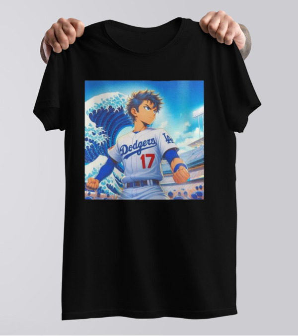 Shohei Ohtani Los Angeles Dodgers Anime Wave Stadium Scene T-Shirt
