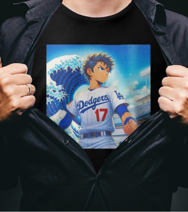 Shohei Ohtani Los Angeles Dodgers Anime Wave Stadium Scene T-Shirt
