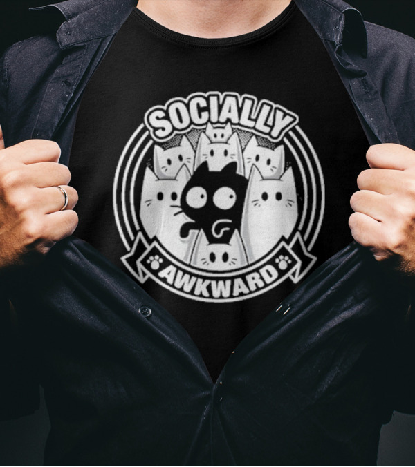 Socially Awkward Cat Misfit Kittens T-Shirt