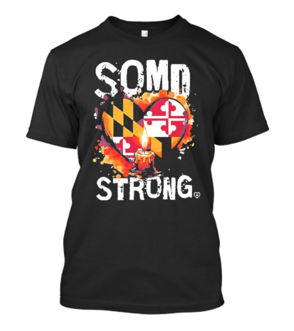SOMD Strong Southern Maryland Heart Candle Flag T-Shirt