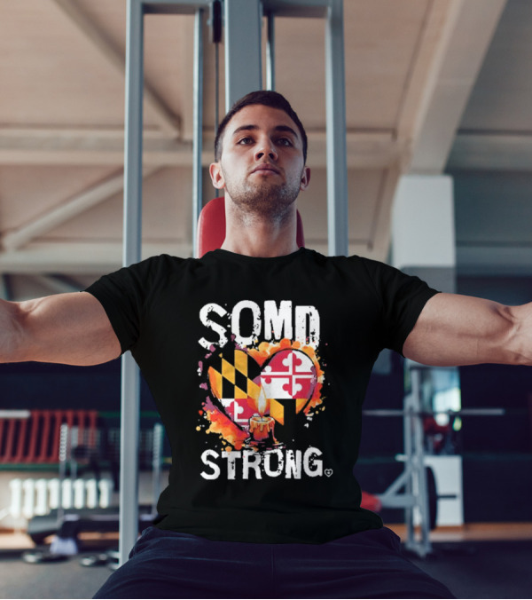 SOMD Strong Southern Maryland Heart Candle Flag T-Shirt
