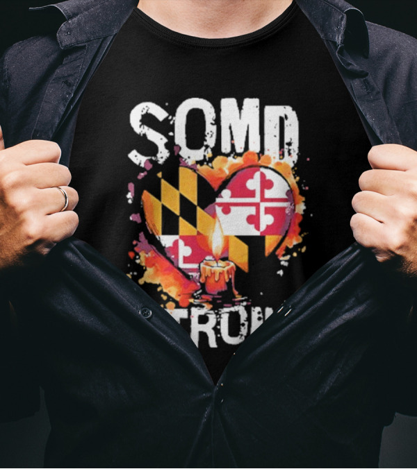 SOMD Strong Southern Maryland Heart Candle Flag T-Shirt