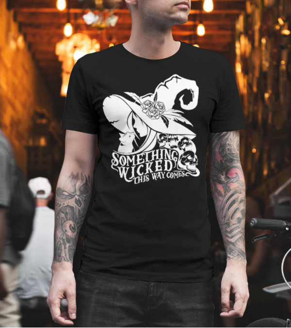 Something Wicked This Way Comes Proud Member Witch Club Halloween Magic Skull Hat T-Shirt