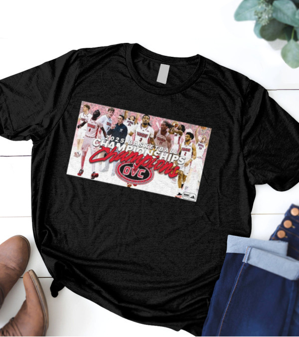 2025 SIU Edwardsville Cougars OVC Basketball Championships Champions T-Shirt