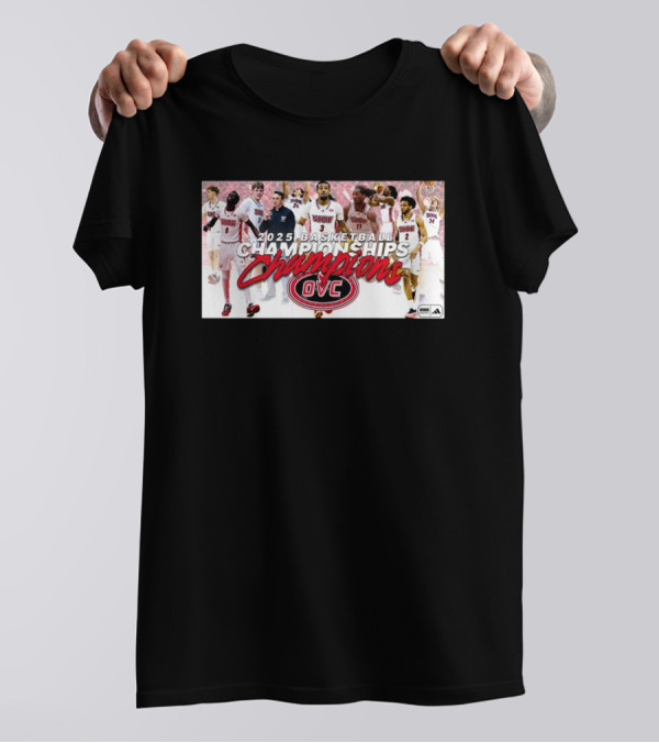 2025 SIU Edwardsville Cougars OVC Basketball Championships Champions T-Shirt