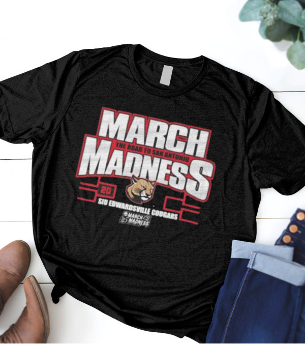 SIU Edwardsville Cougars 2025 March Madness The Road To San Antonio T-Shirt