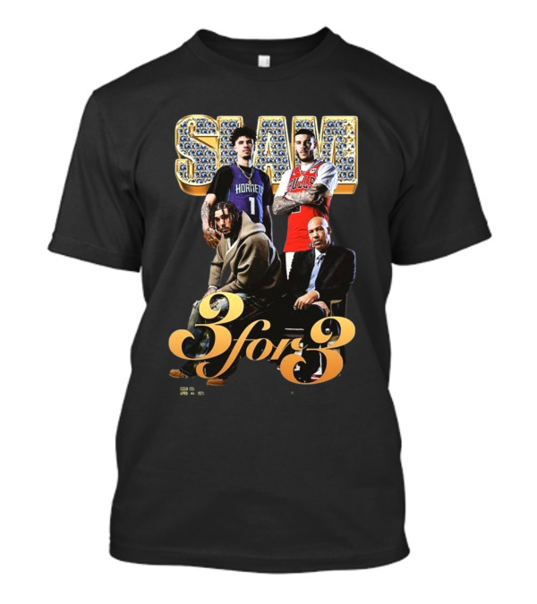 Slam 3 For 3 Hornets Bulls Men's Fashion T-Shirt