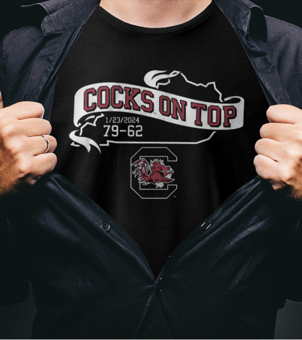 Cocks On Top 1/23/2024 79-62 South Carolina Basketball T-Shirt