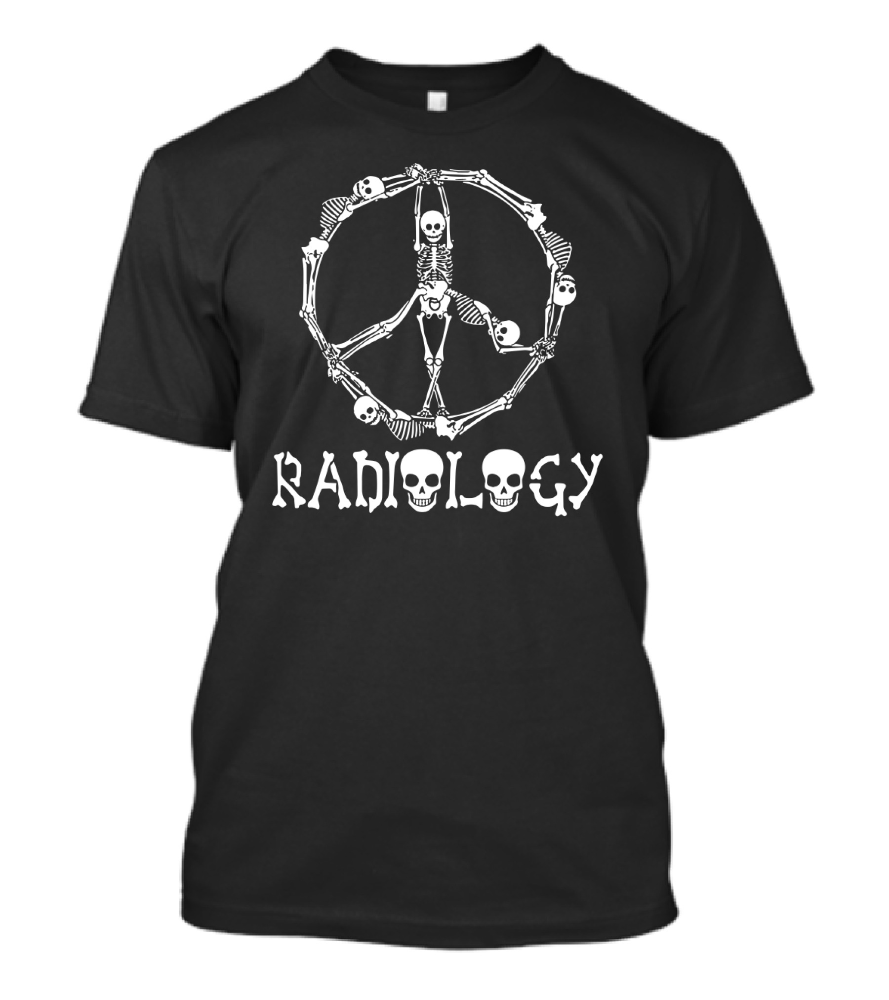 Radiology Peace Skeleton T-Shirt