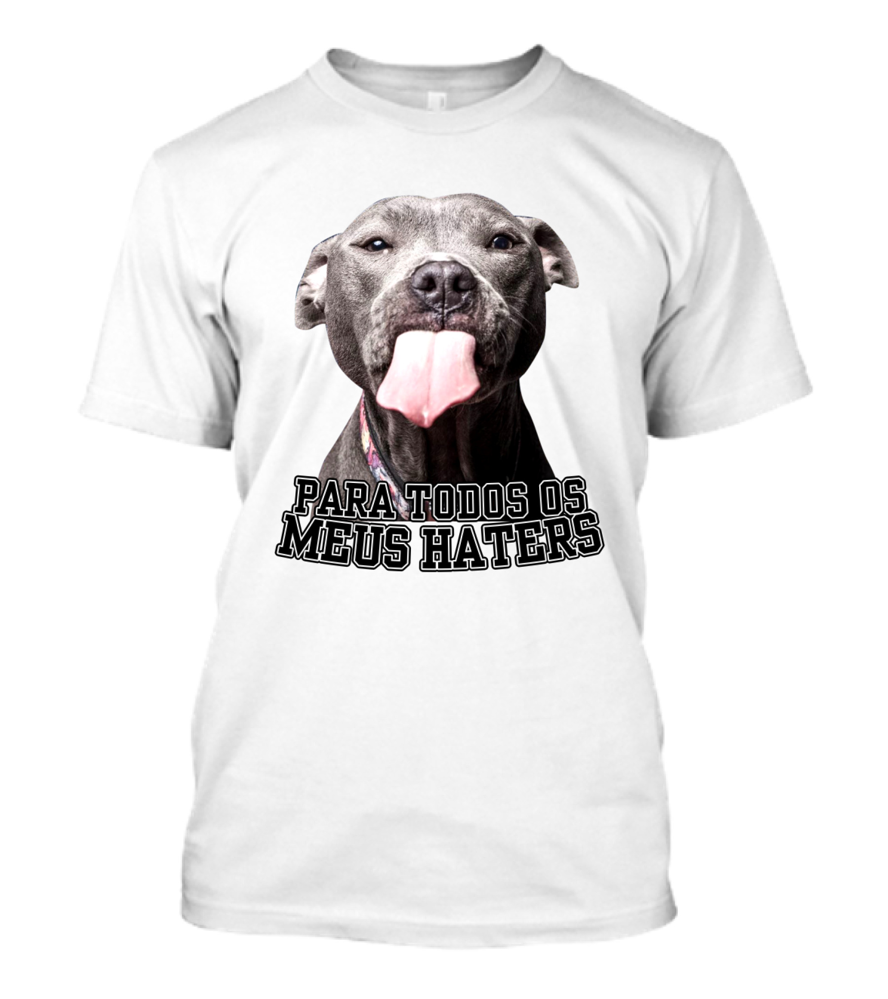 Para Todos Os Meus Haters Cachorro Com Língua Para Fora T-Shirt