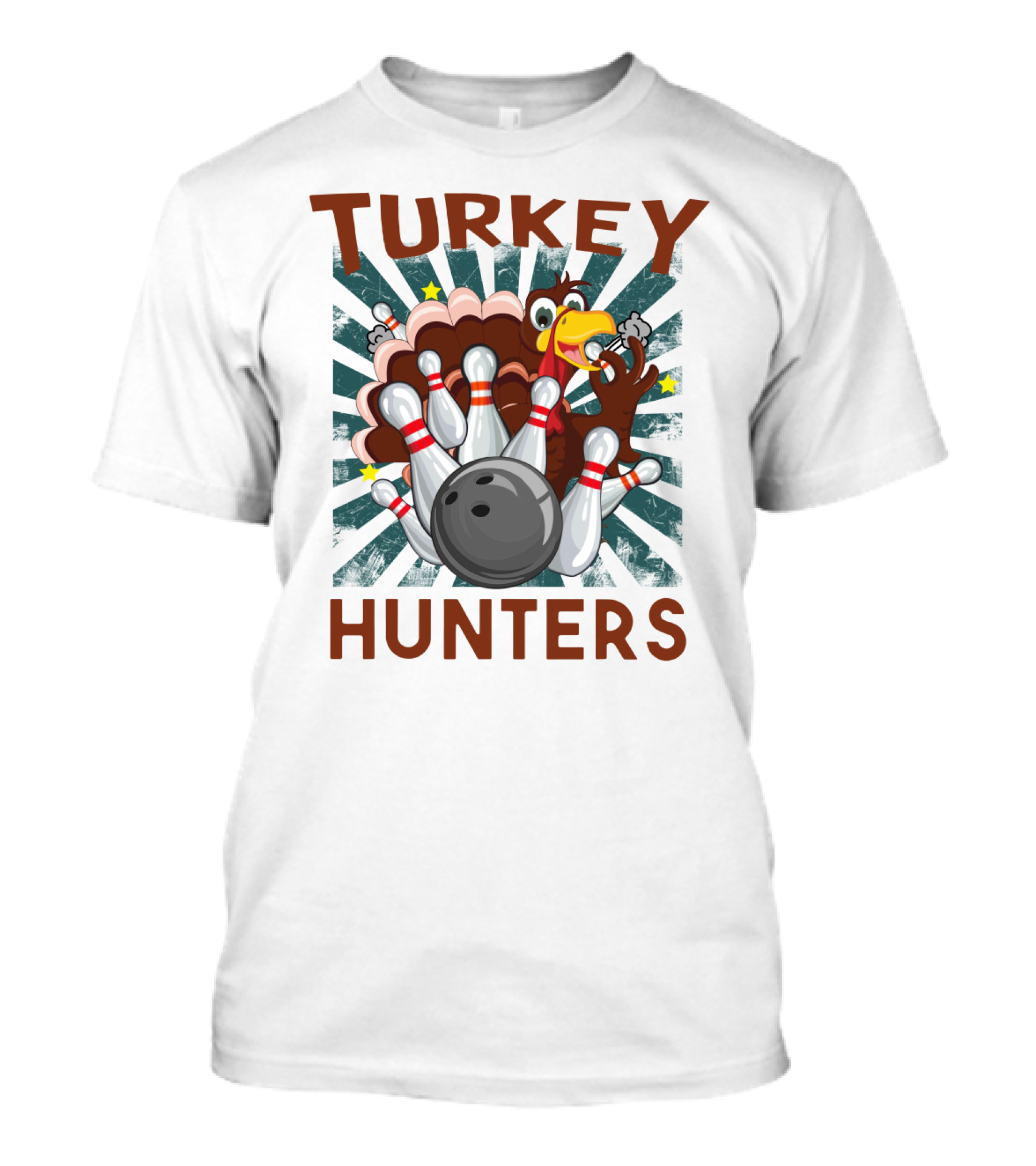 Turkey Bowling Pins Hunters Strikes T-Shirt