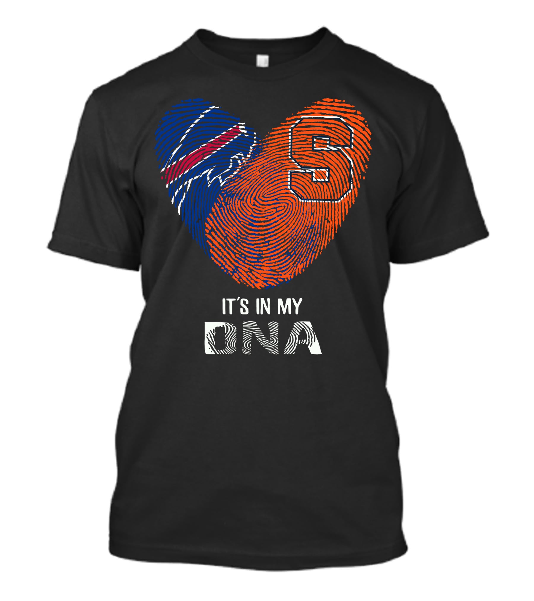 Bills Syracuse It's In My DNA Heart Fingerprint T-Shirt
