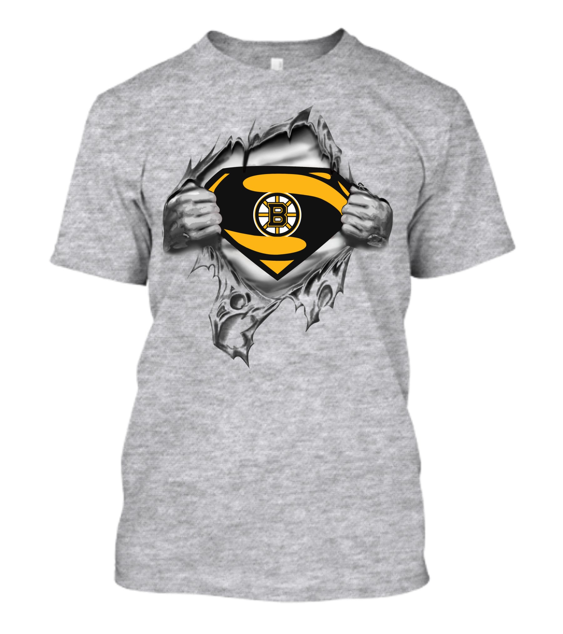 Boston Bruins Superman Logo Superhero Concept T-Shirt