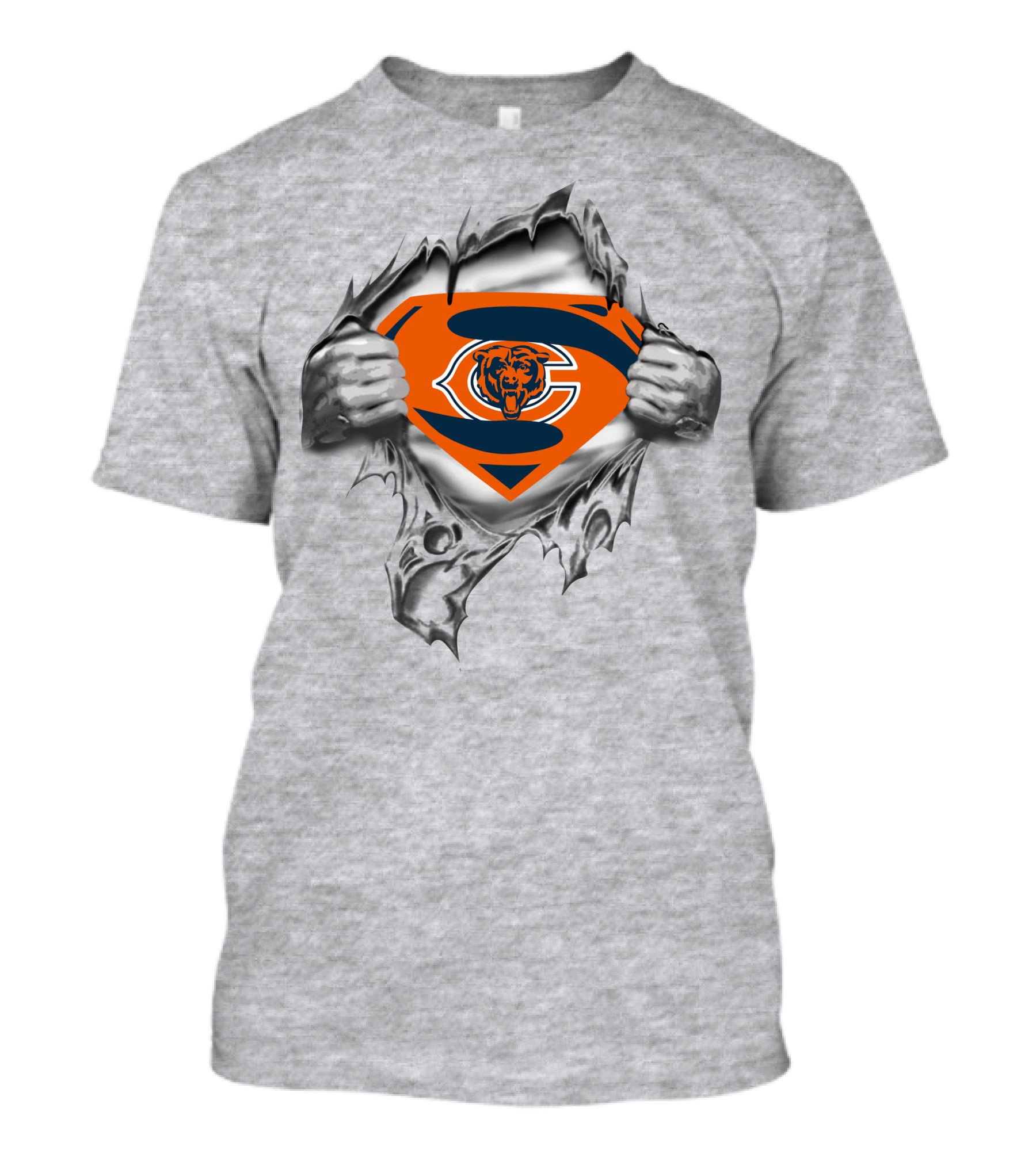 Bears Superman Logo Fusion With Chicago Bears T-Shirt