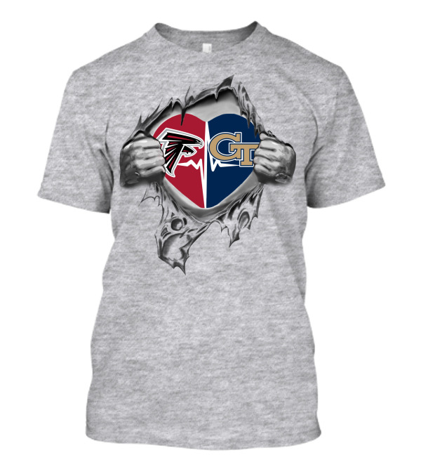 Falcons Georgia Tech Heartbeat Passion T-Shirt